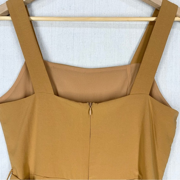 Everly~Women’s Sleeveless Jumpsuit~Cropped‎ Wide Leg~Golden Yellow~Sz S - Picture 8 of 11